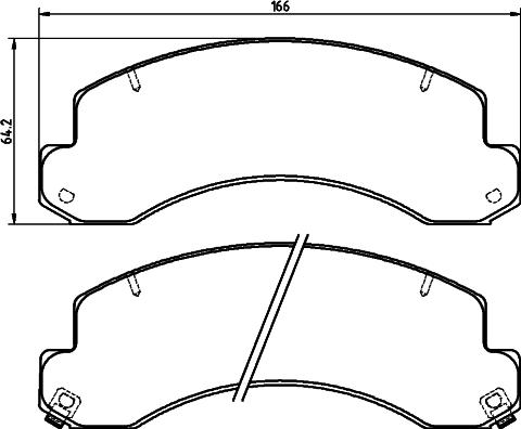 HELLA 8DB 355 032-421 - Гальмівні колодки, дискові гальма autocars.com.ua