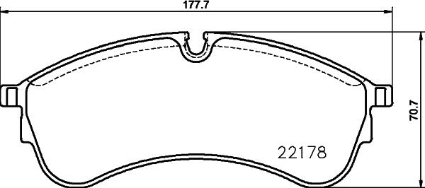 HELLA 8DB 355 032-931 - Тормозные колодки, дисковые, комплект avtokuzovplus.com.ua