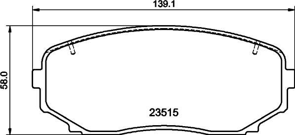 HELLA 8DB 355 032-941 - Гальмівні колодки, дискові гальма autocars.com.ua