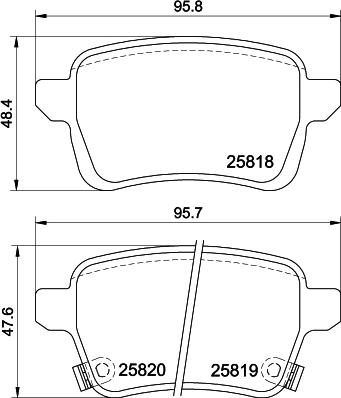 HELLA 8DB 355 036-431 - Гальмівні колодки, дискові гальма autocars.com.ua