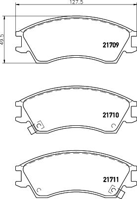 HELLA 8DB 355 036-571 - Гальмівні колодки, дискові гальма autocars.com.ua