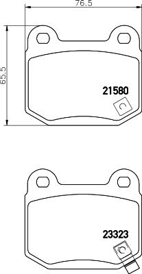 HELLA 8DB 355 036-751 - Гальмівні колодки, дискові гальма autocars.com.ua