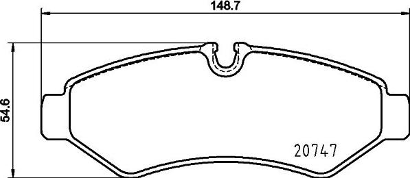 HELLA 8DB 355 036-861 - Тормозные колодки, дисковые, комплект avtokuzovplus.com.ua