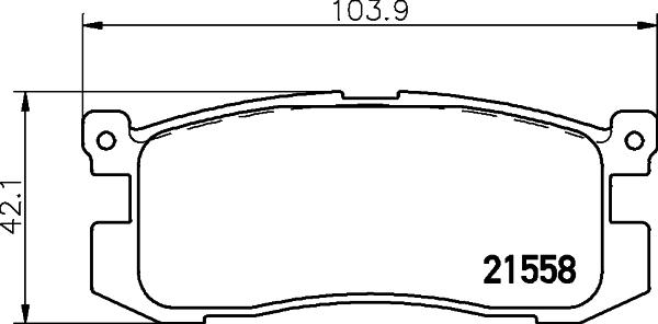 HELLA 8DB 355 036-991 - Гальмівні колодки, дискові гальма autocars.com.ua