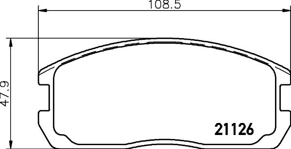 HELLA 8DB 355 037-221 - Гальмівні колодки, дискові гальма autocars.com.ua