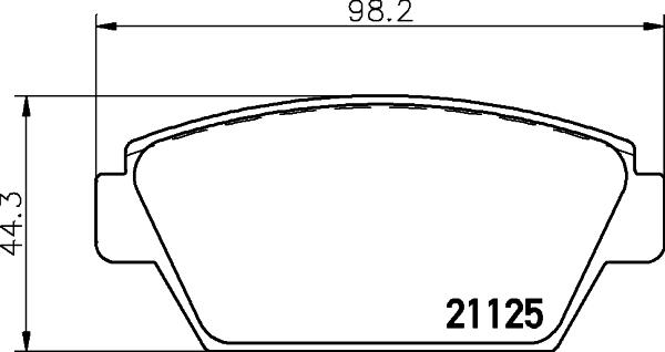 HELLA 8DB 355 037-231 - Гальмівні колодки, дискові гальма autocars.com.ua