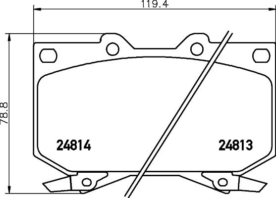 HELLA 8DB 355 037-381 - Гальмівні колодки, дискові гальма autocars.com.ua