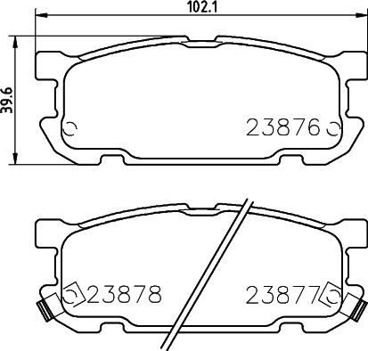 HELLA 8DB 355 037-391 - Гальмівні колодки, дискові гальма autocars.com.ua