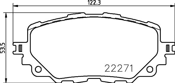 HELLA 8DB 355 037-601 - Тормозные колодки, дисковые, комплект avtokuzovplus.com.ua