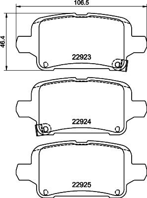 HELLA 8DB 355 037-721 - Гальмівні колодки, дискові гальма autocars.com.ua