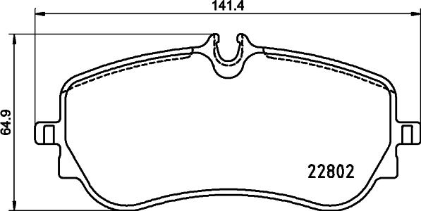 HELLA 8DB 355 037-751 - Гальмівні колодки, дискові гальма autocars.com.ua