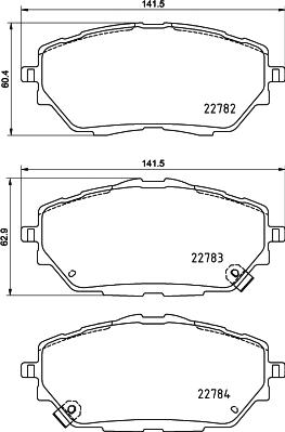 HELLA 8DB 355 037-761 - Гальмівні колодки, дискові гальма autocars.com.ua