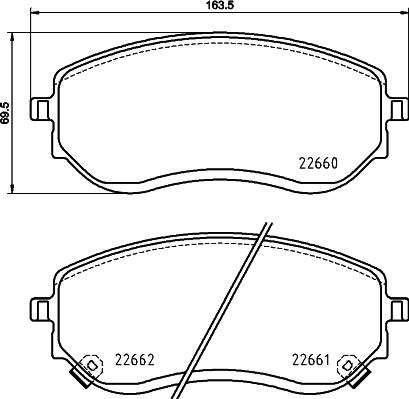 HELLA 8DB 355 037-901 - Гальмівні колодки, дискові гальма autocars.com.ua