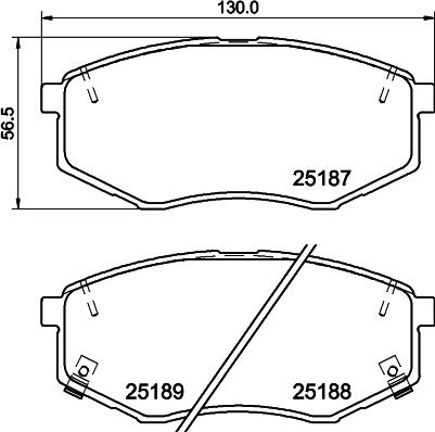 HELLA 8DB 355 037-981 - Гальмівні колодки, дискові гальма autocars.com.ua