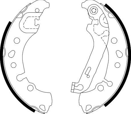 HELLA 8DB 355 038-011 - Комплект гальм, барабанний механізм autocars.com.ua