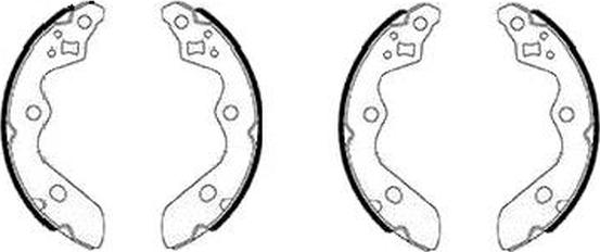 HELLA 8DB 355 038-081 - Комплект тормозных колодок, барабанные avtokuzovplus.com.ua