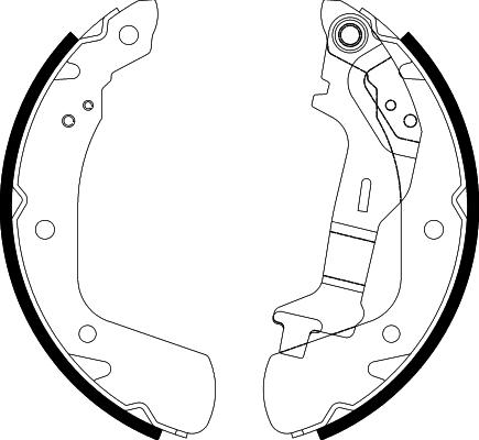 HELLA 8DB 355 038-141 - Комплект гальм, барабанний механізм autocars.com.ua