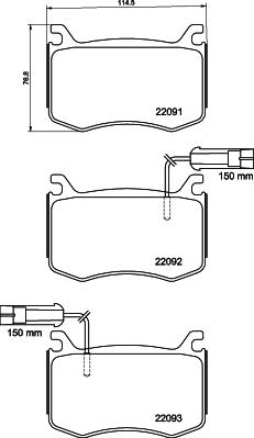 HELLA 8DB 355 039-051 - Гальмівні колодки, дискові гальма autocars.com.ua