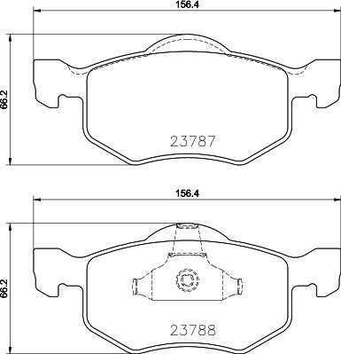 HELLA 8DB 355 039-271 - Гальмівні колодки, дискові гальма autocars.com.ua