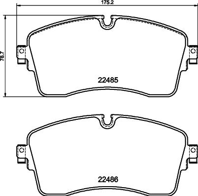 HELLA 8DB 355 039-281 - Гальмівні колодки, дискові гальма autocars.com.ua