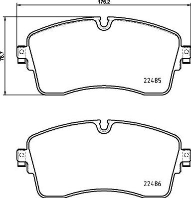 HELLA 8DB 355 039-321 - Гальмівні колодки, дискові гальма autocars.com.ua