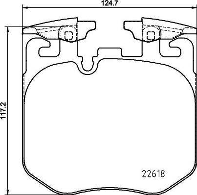 HELLA 8DB 355 039-461 - Гальмівні колодки, дискові гальма autocars.com.ua