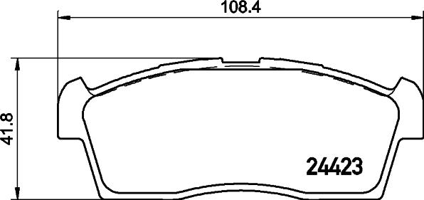 HELLA 8DB 355 039-691 - Гальмівні колодки, дискові гальма autocars.com.ua