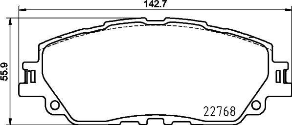 HELLA 8DB 355 039-761 - Гальмівні колодки, дискові гальма autocars.com.ua