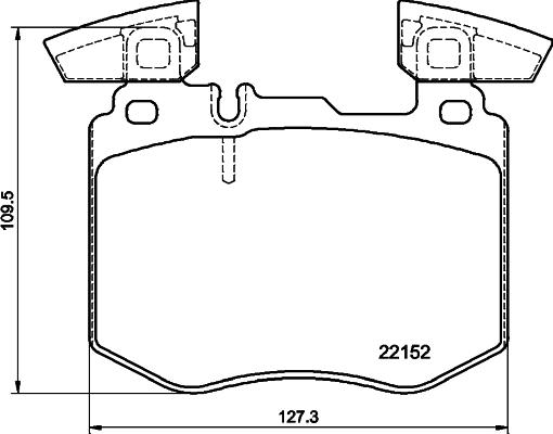 HELLA 8DB 355 039-981 - Гальмівні колодки, дискові гальма autocars.com.ua