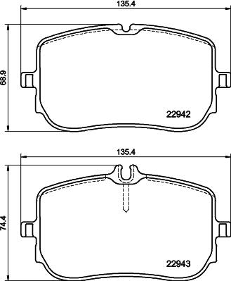 HELLA 8DB 355 040-161 - Гальмівні колодки, дискові гальма autocars.com.ua