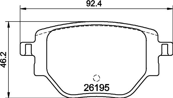 HELLA 8DB 355 040-321 - Гальмівні колодки, дискові гальма autocars.com.ua