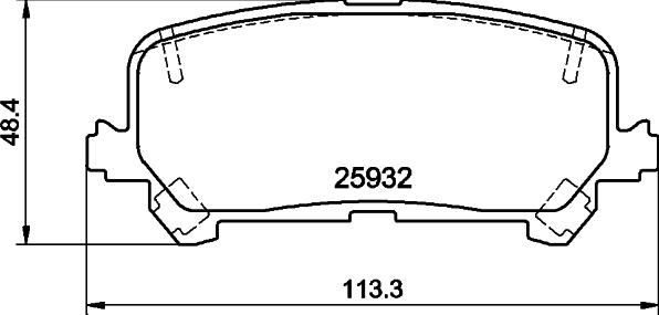 HELLA 8DB 355 040-461 - Гальмівні колодки, дискові гальма autocars.com.ua