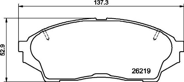 HELLA 8DB 355 040-491 - Гальмівні колодки, дискові гальма autocars.com.ua