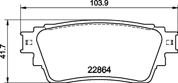 HELLA 8DB 355 040-501 - Тормозные колодки, дисковые, комплект autodnr.net