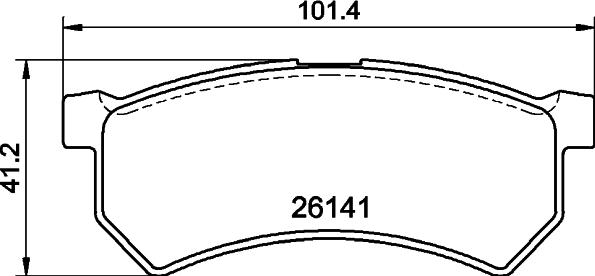 HELLA 8DB 355 040-721 - Гальмівні колодки, дискові гальма autocars.com.ua