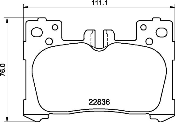 HELLA 8DB 355 040-741 - Гальмівні колодки, дискові гальма autocars.com.ua