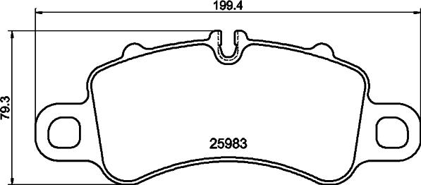 HELLA 8DB 355 040-771 - Гальмівні колодки, дискові гальма autocars.com.ua