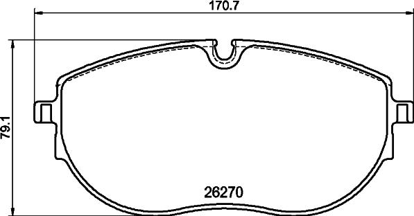 HELLA 8DB 355 040-891 - Гальмівні колодки, дискові гальма autocars.com.ua