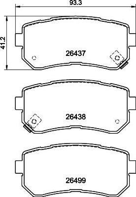 HELLA 8DB 355 041-131 - Тормозные колодки, дисковые, комплект autodnr.net