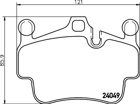 HELLA 8DB 355 043-221 - Гальмівні колодки, дискові гальма autocars.com.ua