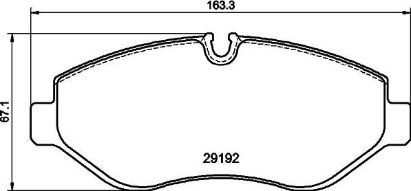 HELLA 8DB 355 043-881 - Тормозные колодки, дисковые, комплект autodnr.net