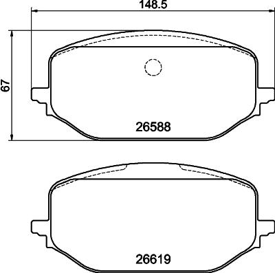 HELLA 8DB 355 044-291 - Гальмівні колодки, дискові гальма autocars.com.ua