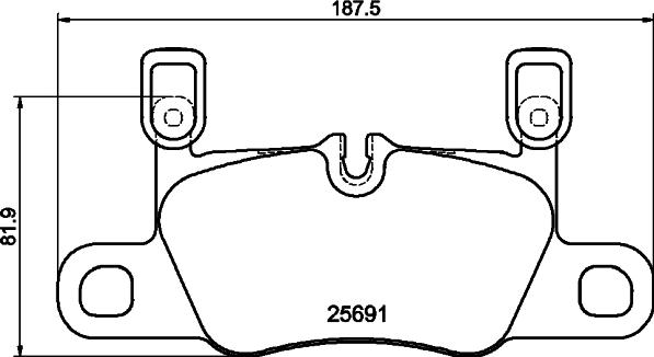 HELLA 8DB 355 044-801 - Гальмівні колодки, дискові гальма autocars.com.ua