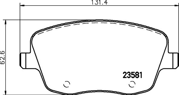 HELLA 8DB 355 045-601 - Тормозные колодки, дисковые, комплект autodnr.net