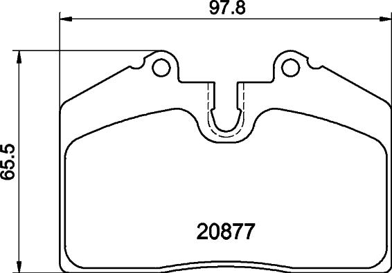 HELLA 8DB 355 046-801 - Гальмівні колодки, дискові гальма autocars.com.ua