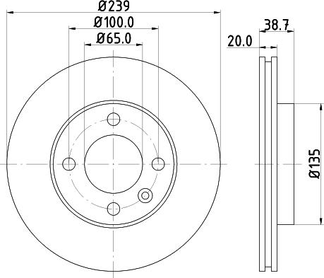 HELLA 8DD 355 100-192 - Тормозной диск avtokuzovplus.com.ua