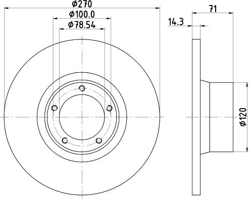 HELLA 8DD 355 100-291 - Гальмівний диск autocars.com.ua