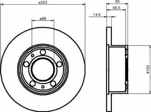 HELLA 8DD 355 100-451 - Гальмівний диск autocars.com.ua