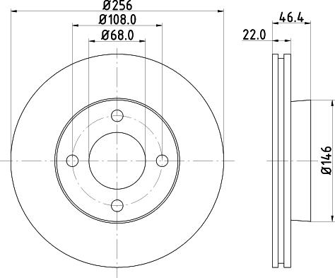 HELLA 8DD 355 100-591 - Тормозной диск avtokuzovplus.com.ua