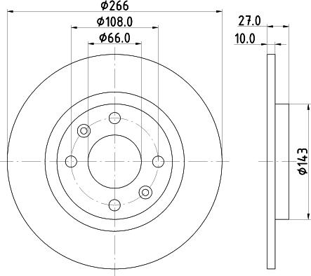 HELLA 8DD 355 100-851 - Гальмівний диск autocars.com.ua